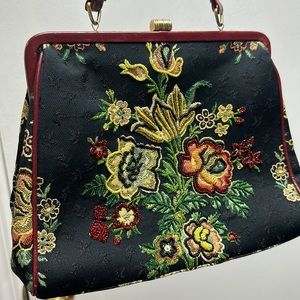 Christiana floral embroidered handbag